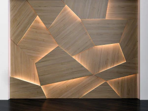 pain&eacute;is 3d de madeira Modelo 3D