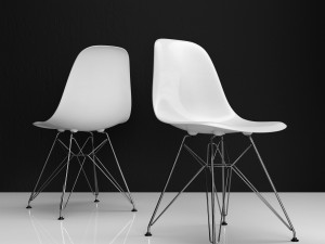 eames dsr plastic side chairs 3D मॉडल