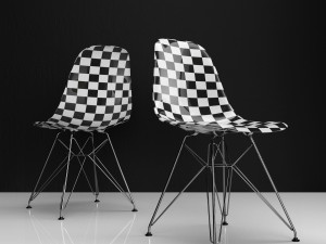 eames dsr plastic side chairs 3D Model