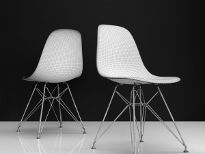 eames dsr plastic side chairs 3D Model
