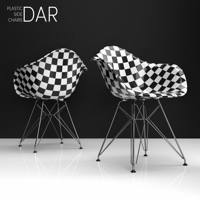 eames dar plastic side chair 3D in 3DExport