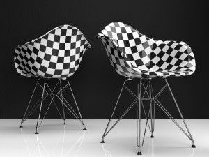 eames dar plastic side chair 3D मॉडल