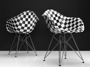 eames dar plastic side chair 3D Model