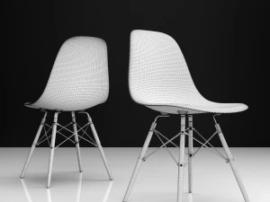 eames dsw plastic side chair 3D Model