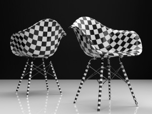 eames daw plastic side chair 3D Модель