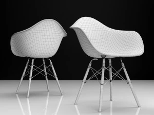 eames daw plastic side chair 3D Model