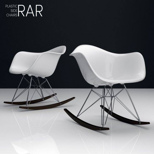 eames rar plastic side chairs Model 3D .c4d .max .obj .3ds .fbx .stl .blend 