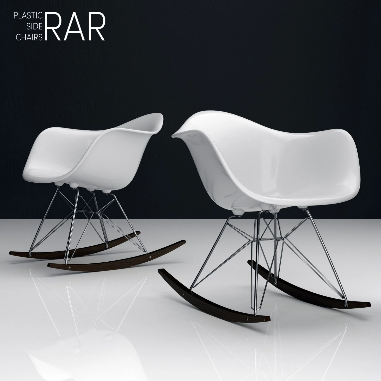 cadeiras laterais de pl&aacute;stico eames rar Modelo 3D .c4d .max .obj .3ds .fbx .stl .blend 
