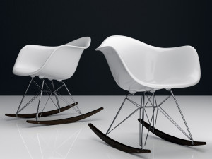 eames rar plastic side chairs 3D Model