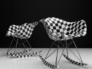 cadeiras laterais de pl&aacute;stico eames rar Modelo 3D