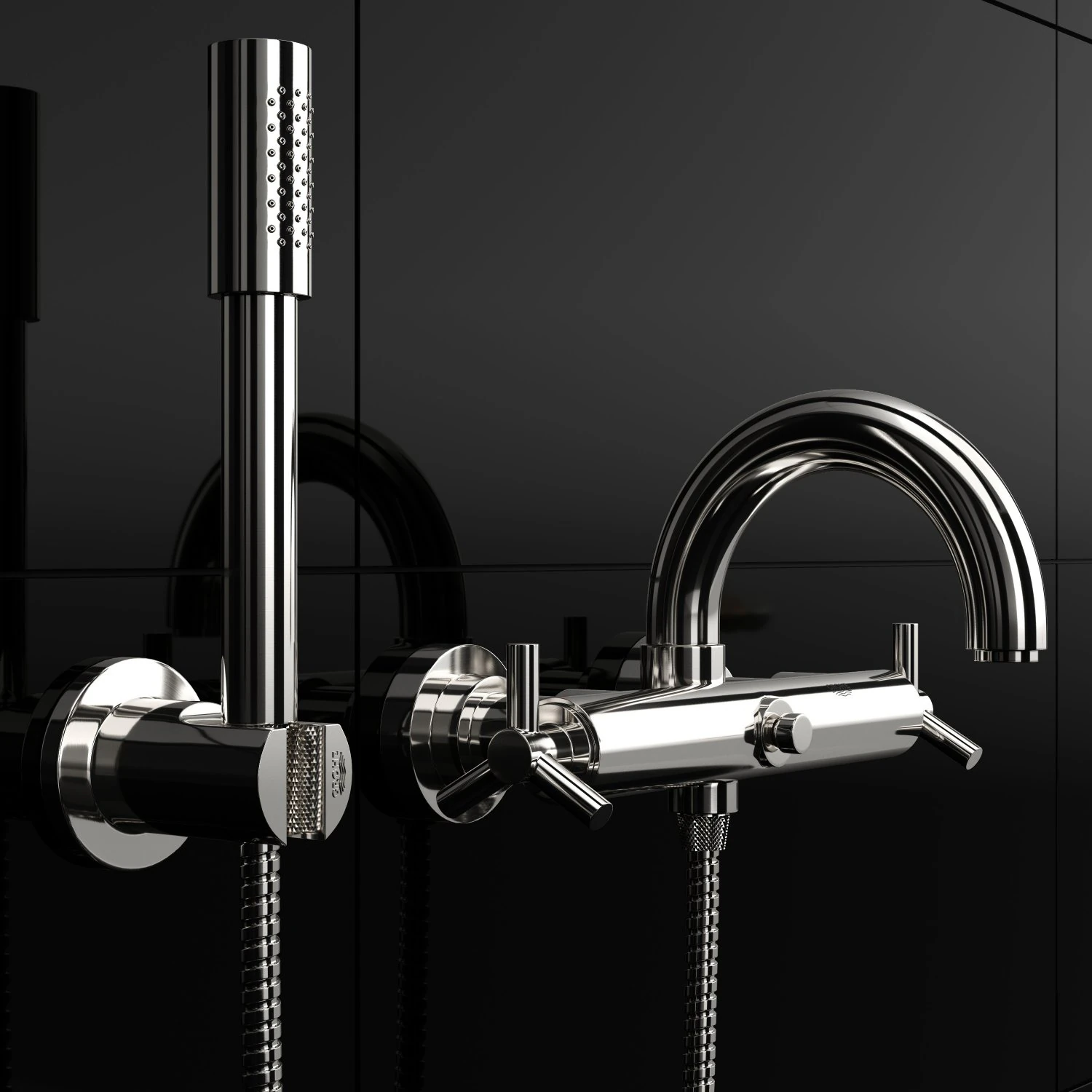 wall-mounted faucet grohe atrio 25010 3D Model .c4d .max .obj .3ds .fbx .stl .blend 
