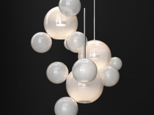 chandelier giopato coombes bolle 14 bubble 2 frost-silver 3D मॉडल