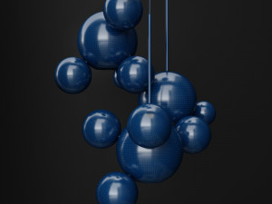 chandelier giopato coombes bolle 14 bubble 2 frost-silver 3Dモデル