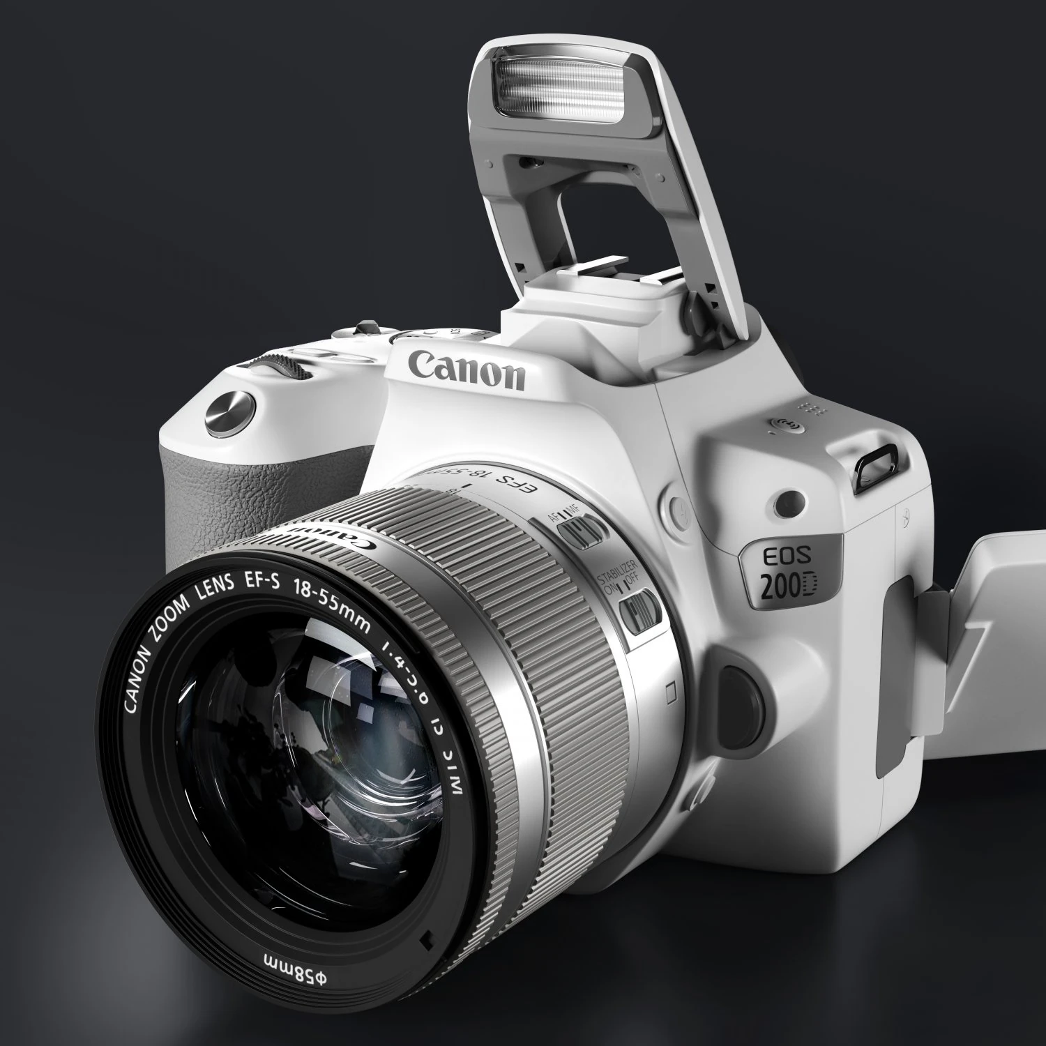 canon eos200d Modello 3D .c4d .max .obj .3ds .fbx .stl .blend 