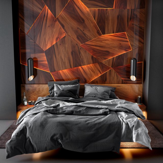 bedroom set 3 3D 모델 .c4d .max .obj .3ds .fbx .stl .blend 