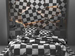 спальный гарнитур 3 3D Модель