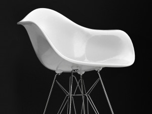 eames dar bar plastic side chairs Modelo 3D