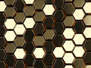 3d panels golden hexagon Model 3D