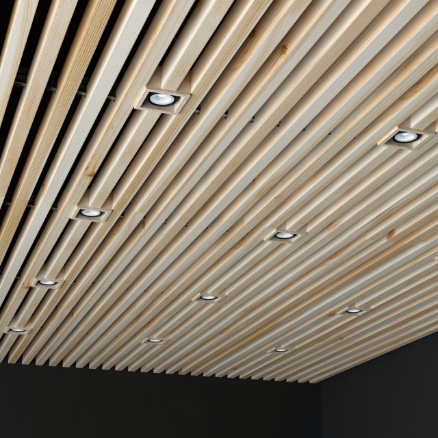 wooden ceiling 2 3D Модель .c4d .max .obj .3ds .fbx .stl .blend 
