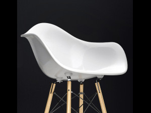 eames daw bar plastic side chairs 3D मॉडल
