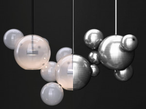 giopato coombes bolle 14 bubble frost and black 3D Model