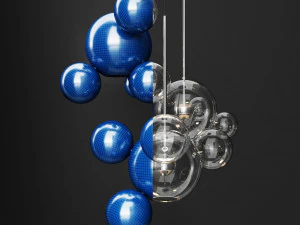 giopato coombes bolle 14 burbuja 2 transparente y plateado Modelo 3D