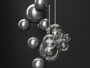 giopato coombes bolle 14 bubble 2 clear and silver Modelo 3D