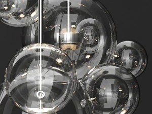 giopato coombes bolle 14 burbuja 2 transparente y plateado Modelo 3D