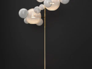 giopato coombes lumin&aacute;ria de ch&atilde;o bolle 12 bolha geada ouro Modelo 3D