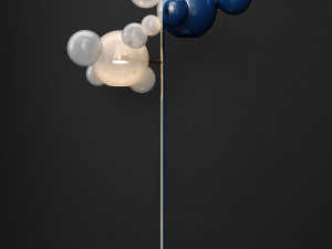 giopato coombes floor lamp bolle 12 bubble frost gold 3D 模型
