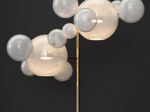giopato coombes floor lamp bolle 12 bubble frost gold 3D 模型