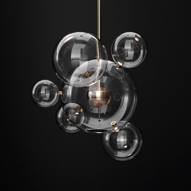 giopato coombes bolle 6 bubble clear gold 3D 모델 .c4d .max .obj .3ds .fbx .stl .blend 