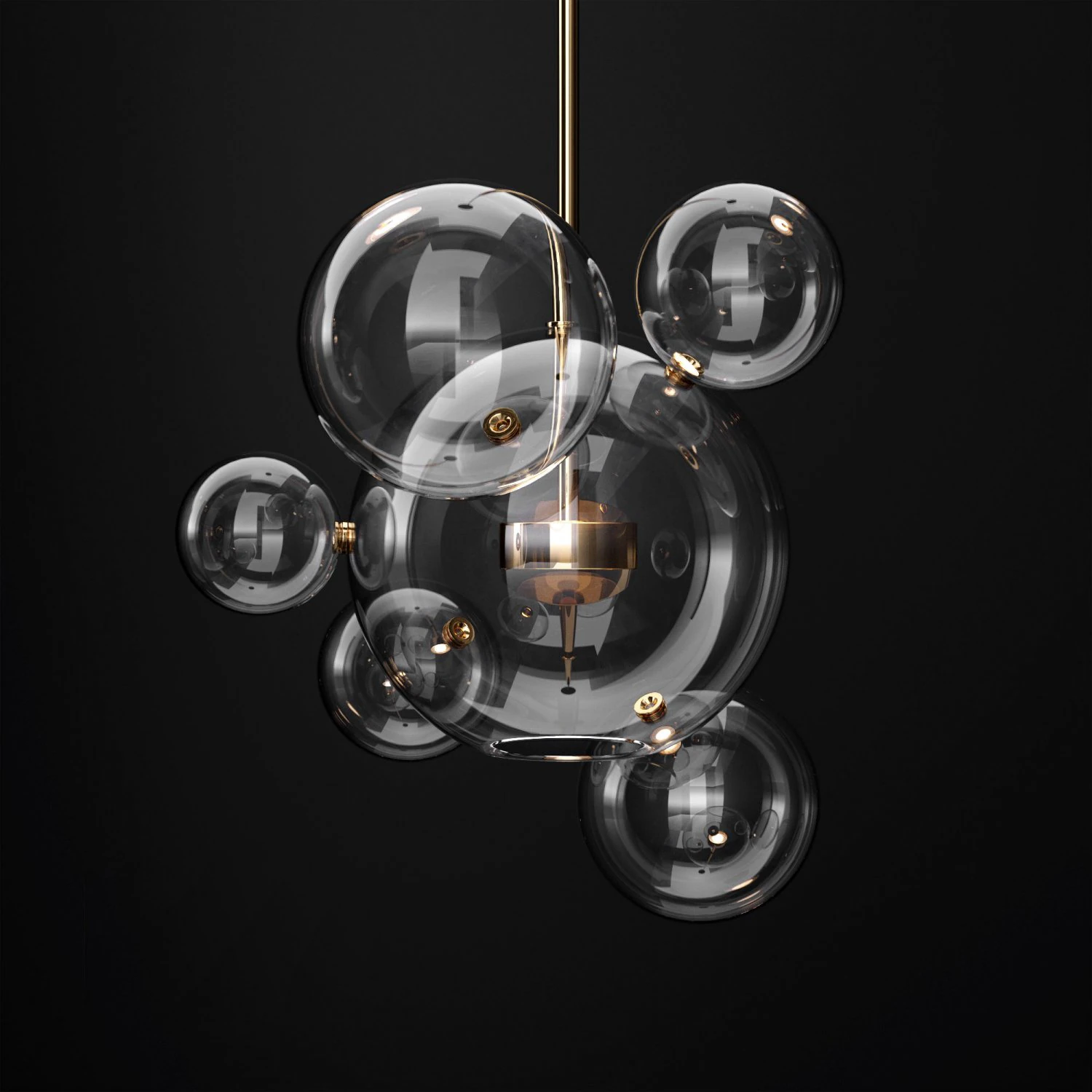 giopato coombes bolle 6 bubble clear gold 3D Model .c4d .max .obj .3ds .fbx .stl .blend 