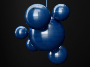giopato coombes bolle 6 bubble clear gold 3D 모델