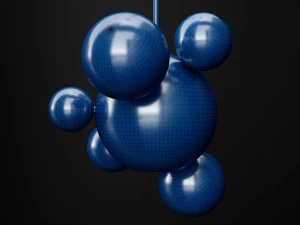 giopato coombes bolle 6 bubble clear gold 3D Model