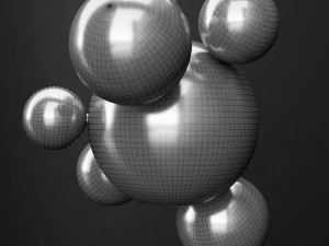 giopato coombes bolle 6 bubble clear gold 3D Model