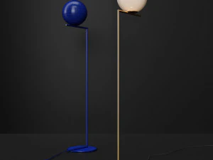 flos ic floor lamp f2 gold 3D Model