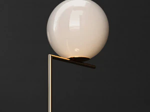 flos ic floor lamp f2 gold 3D Model
