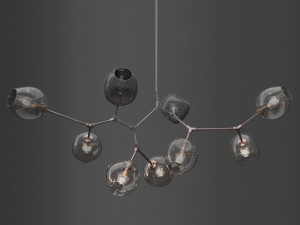 branching bubble 9 lamps 3 Model 3D