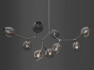branching bubble 9 lamps 3 3D Model