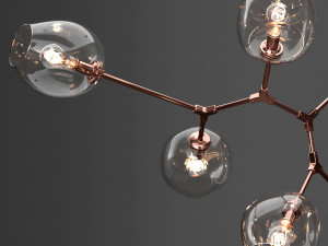 branching bubble 9 lamps 3 Model 3D