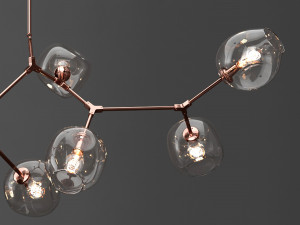 branching bubble 9 lamps 3 Model 3D