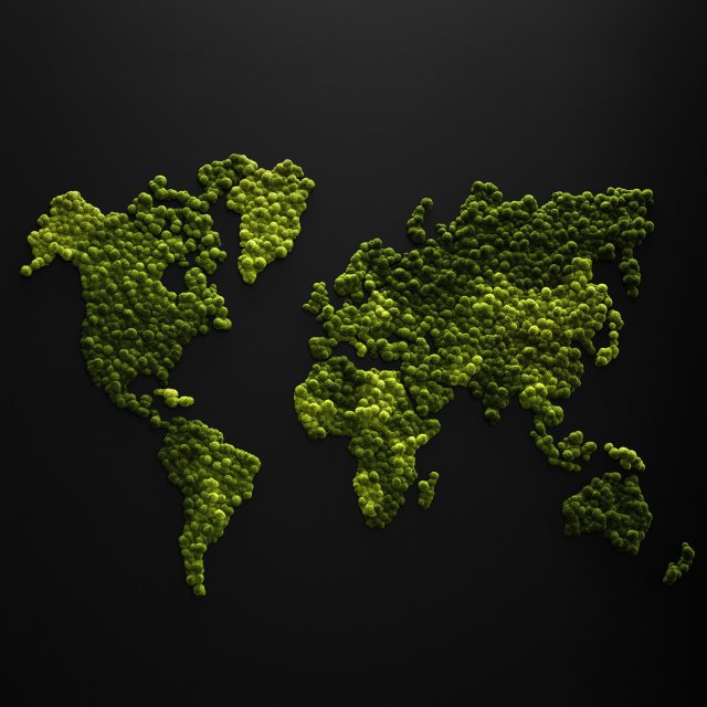 stabilized moss - world map 3D Модель .c4d .max .obj .3ds .fbx .stl .blend 