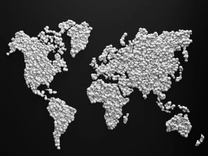 musgo estabilizado - mapa mundial Modelo 3D