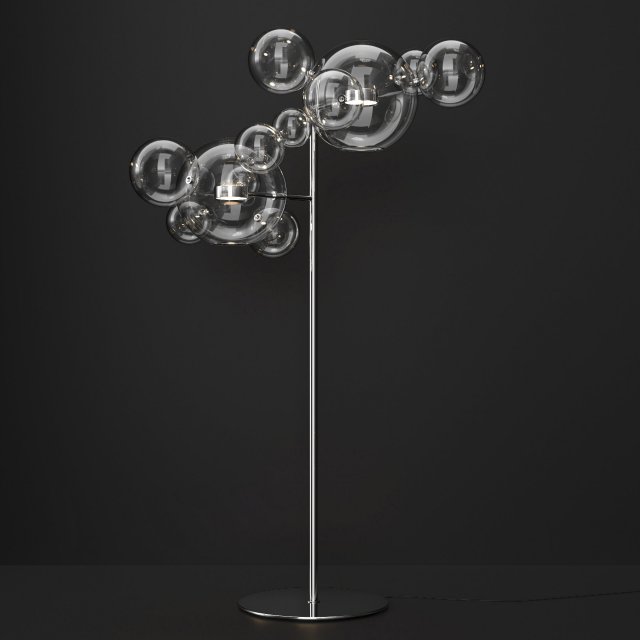 giopato coombes floor lamp bolle 12 bubble clearsilver Modello 3D .c4d .max .obj .3ds .fbx .stl .blend 