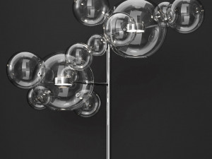 giopato coombes floor lamp bolle 12 bubble clearsilver Modello 3D