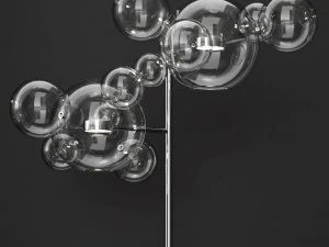 Giopato Coombes lampa podłogowa Bolle 12 Bubble Clearsilver Model 3D