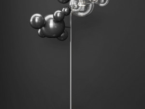 giopato coombes floor lamp bolle 12 bubble clearsilver Modello 3D