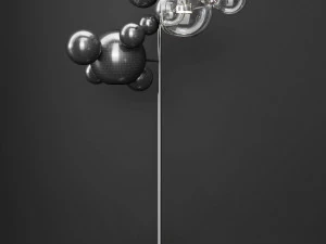 Giopato Coombes lampa podłogowa Bolle 12 Bubble Clearsilver Model 3D