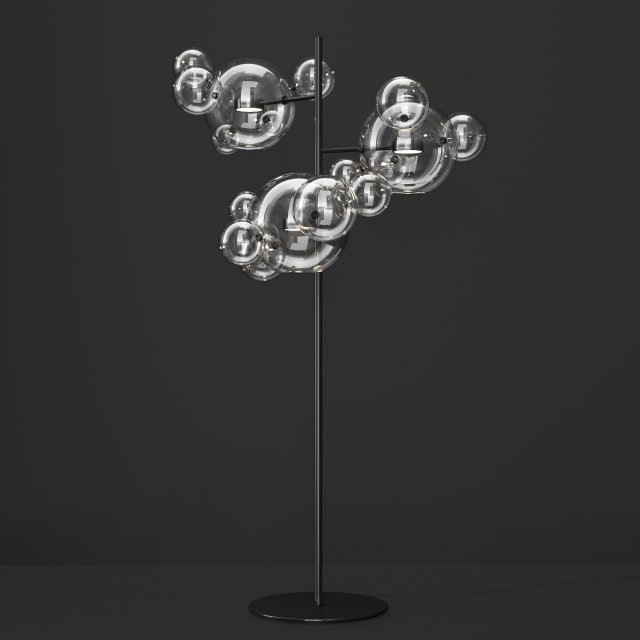 giopato coombes floor lamp bolle 18 bubble clearblack Modèle 3D .c4d .max .obj .3ds .fbx .stl .blend 